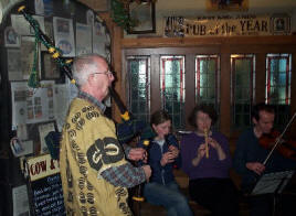 Greenshoots with John playing bagpipes